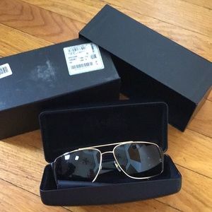 Authentic Versace sunglasses black gold